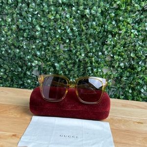 53MM Transparent D-Frame Sunglasses